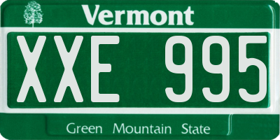 VT license plate XXE995