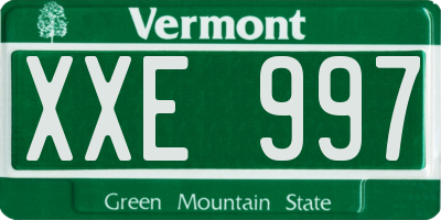 VT license plate XXE997