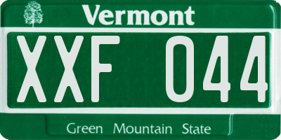 VT license plate XXF044