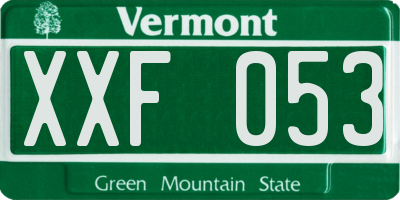 VT license plate XXF053