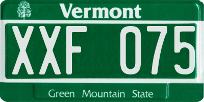VT license plate XXF075