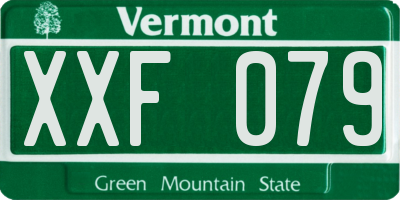 VT license plate XXF079