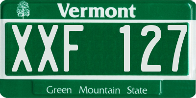 VT license plate XXF127