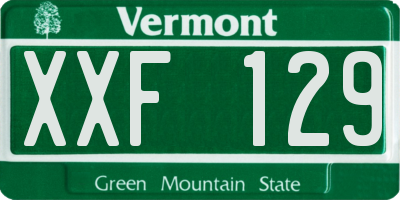 VT license plate XXF129