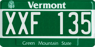 VT license plate XXF135