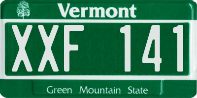 VT license plate XXF141