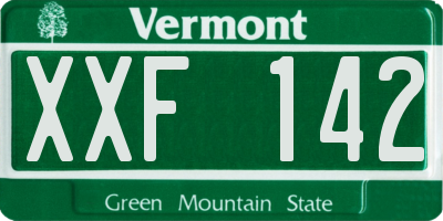 VT license plate XXF142