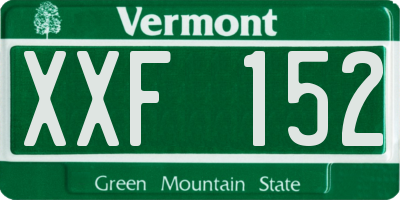 VT license plate XXF152