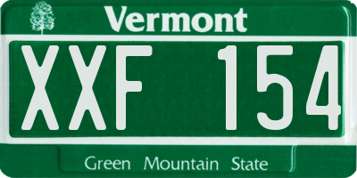 VT license plate XXF154