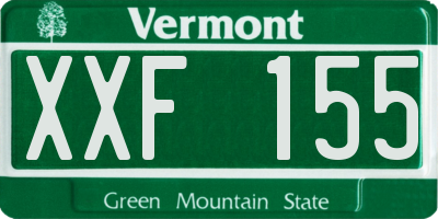 VT license plate XXF155