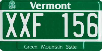 VT license plate XXF156