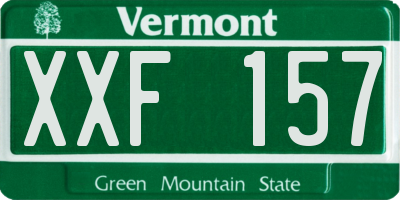 VT license plate XXF157