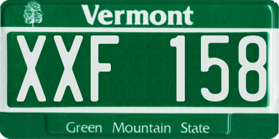 VT license plate XXF158