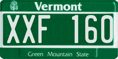 VT license plate XXF160