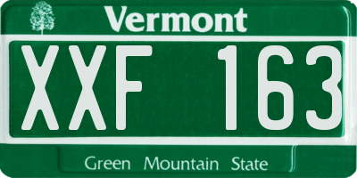 VT license plate XXF163