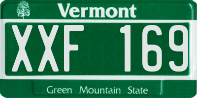VT license plate XXF169