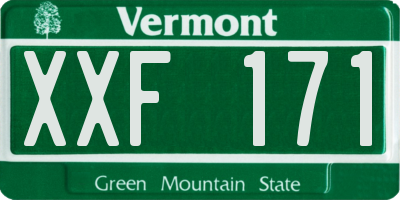 VT license plate XXF171
