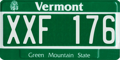 VT license plate XXF176