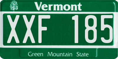 VT license plate XXF185