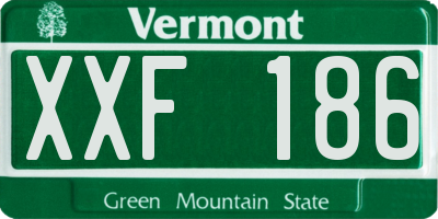 VT license plate XXF186