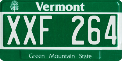 VT license plate XXF264