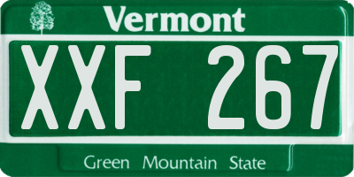 VT license plate XXF267