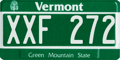 VT license plate XXF272