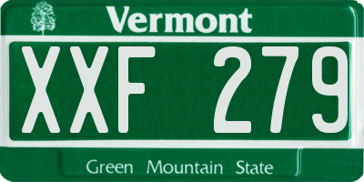 VT license plate XXF279