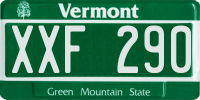 VT license plate XXF290