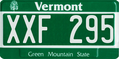 VT license plate XXF295