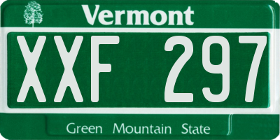 VT license plate XXF297