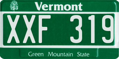 VT license plate XXF319