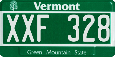 VT license plate XXF328
