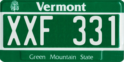 VT license plate XXF331