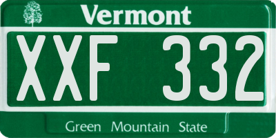 VT license plate XXF332