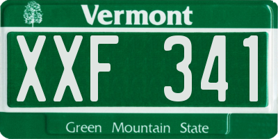 VT license plate XXF341
