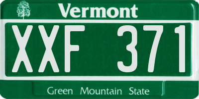 VT license plate XXF371