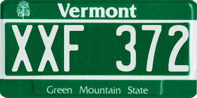 VT license plate XXF372