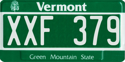 VT license plate XXF379