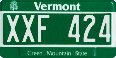 VT license plate XXF424