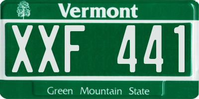 VT license plate XXF441