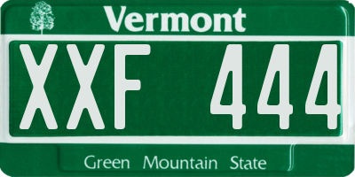 VT license plate XXF444
