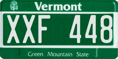 VT license plate XXF448