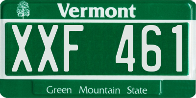 VT license plate XXF461