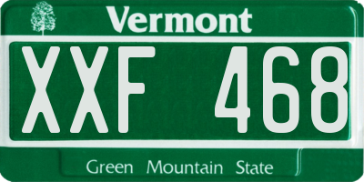 VT license plate XXF468