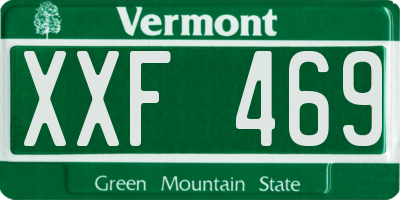 VT license plate XXF469