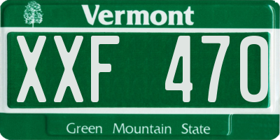 VT license plate XXF470