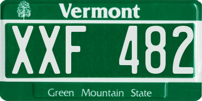 VT license plate XXF482