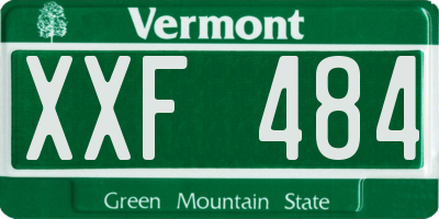 VT license plate XXF484