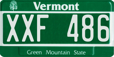 VT license plate XXF486